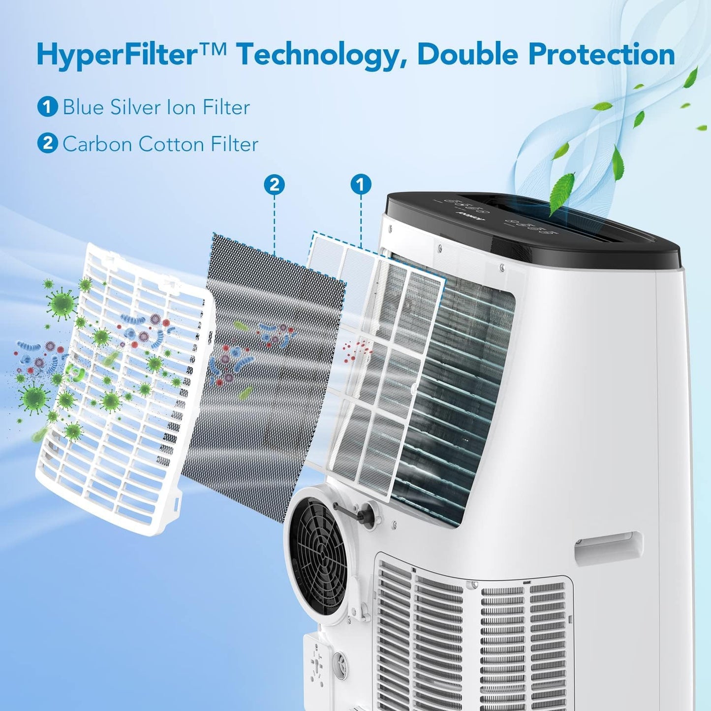 14000 BTU Portable Air Conditioners with Remote Control, 3-in-1 Free Standing Cooling AC Unit with Fan & Dehumidifier, Cools Room up to 750 sq.ft, Smart/Sleep Mode,3 Speed,24H Timer,Window Kit