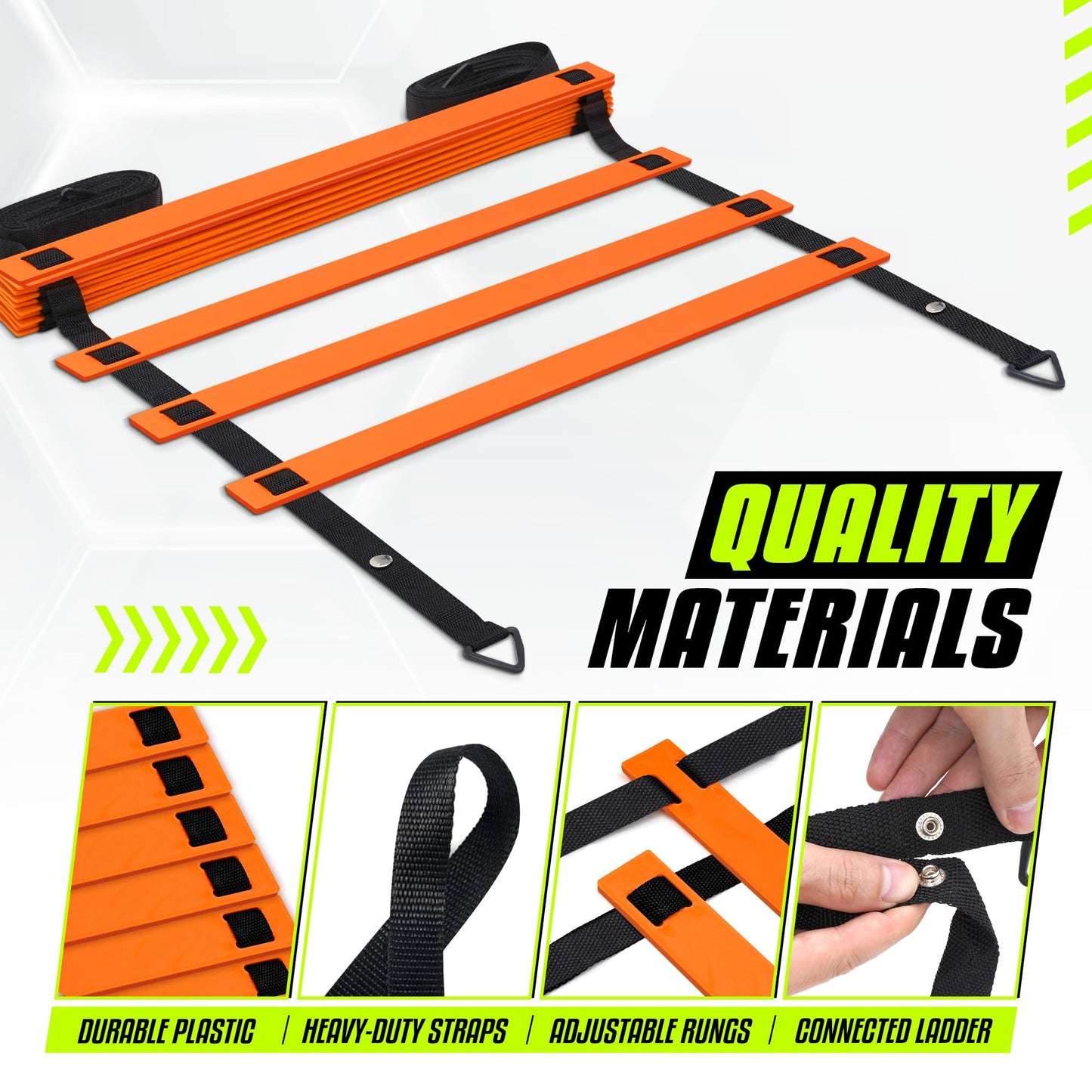 YES4ALL Agility Ladder - 8 rungs - Orange