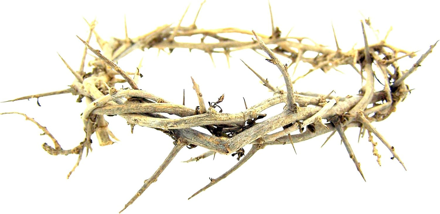 Religious Gifts | Handmade 6-Inch Crown of Thorns Cross Accent for Easter & Lent