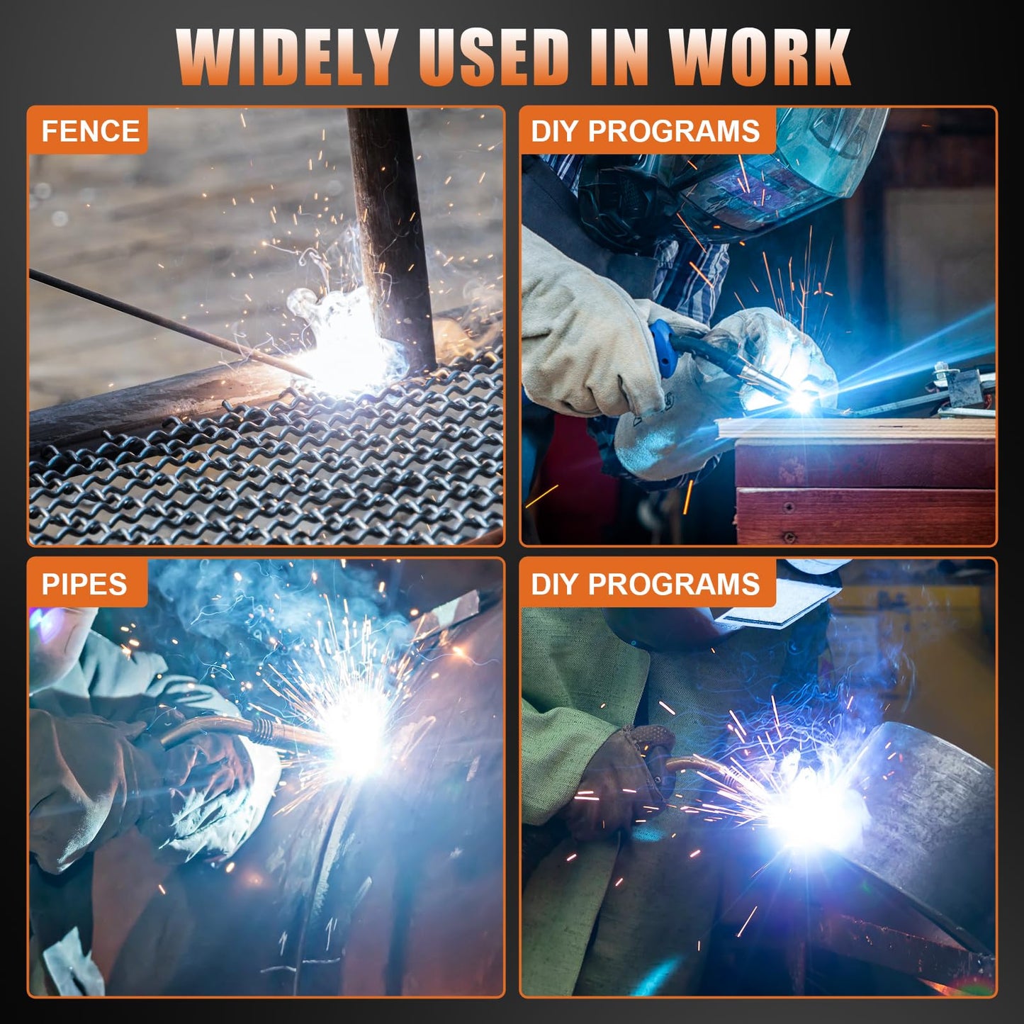 HIZONE Multifunctional Welders Plasma Cutter Combo 200A，8 in 1 Multiprocess Welder Gas MIG/PULSE MIG/MAG/Flux Gasless MIG/HF TIG/Stick/CUT/SPOT MIG 110/220V Dual Voltage Aluminum Welding Machine