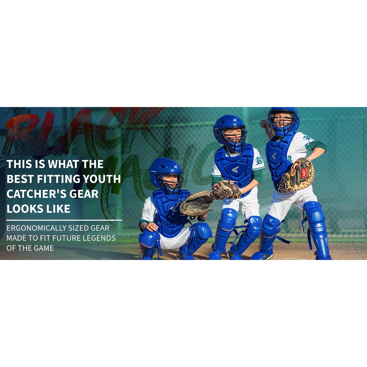 Easton | Black Magic 3.0 Youth Catcher's Set | Black | Medium (Ages 6-9)