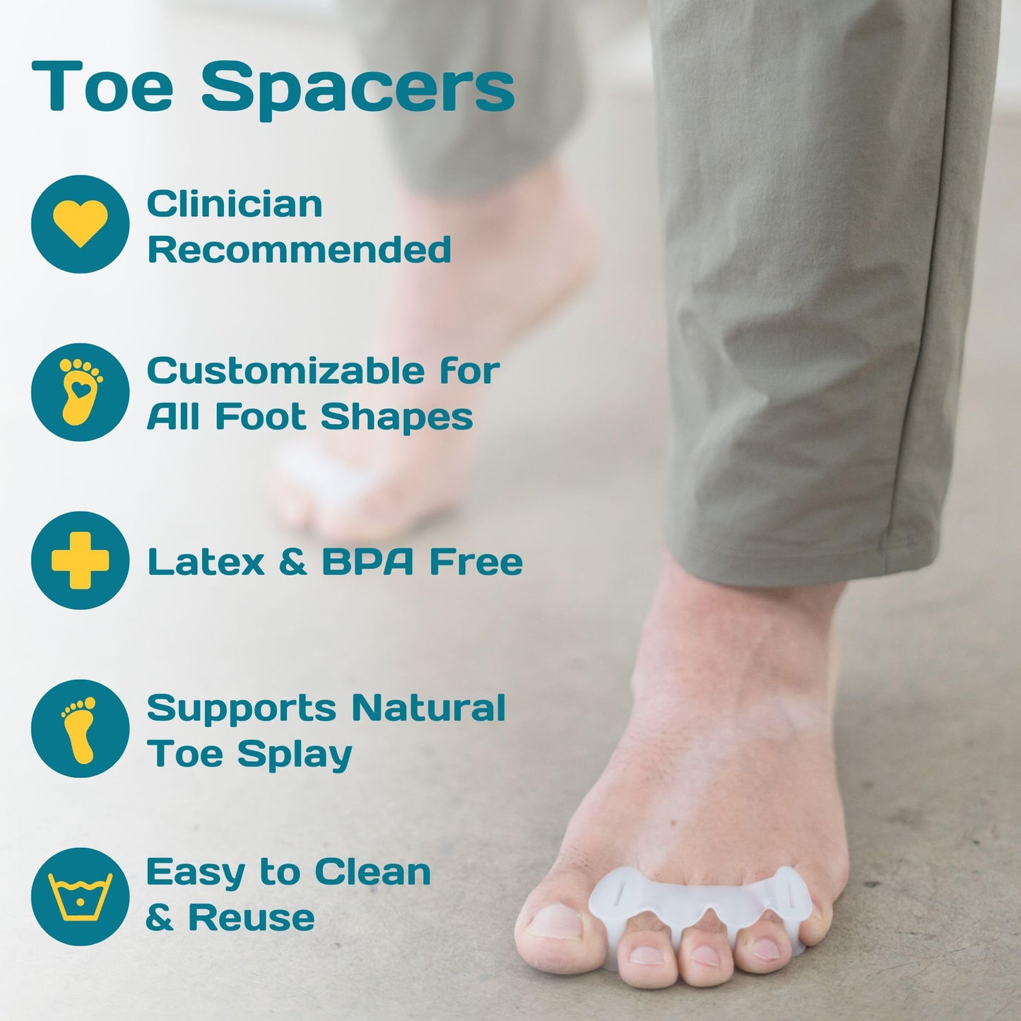 Gait Happens Foot Health Kit – Strengthen & Mobilize Your Feet. Includes: Toe Spacers, Toe Strengtheners, Massage Ball, Resistance Band and Carrying Bag