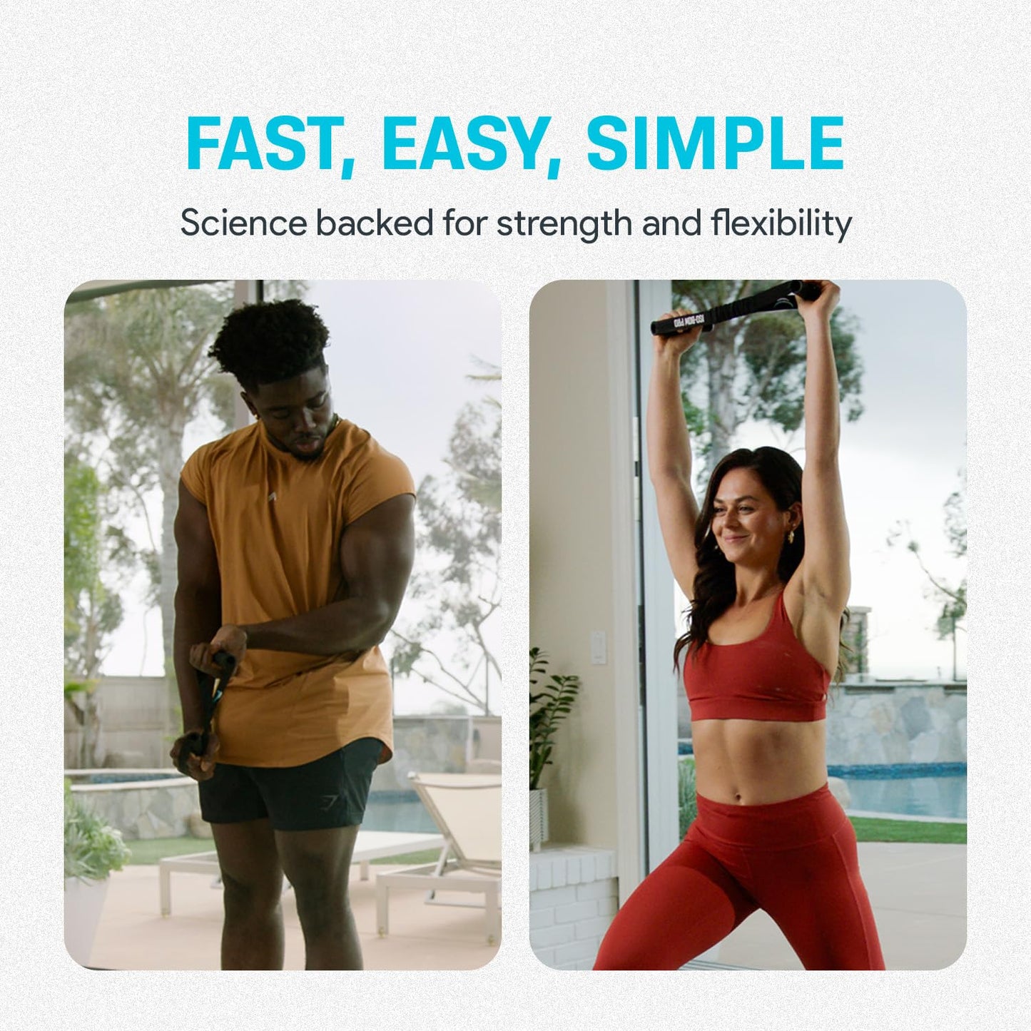 Bullworker Iso-Bow Pro Pair - Isometric Exercise Equipment: Self Resistance Portable Exercise & Stretching Straps with Handles - Yoga, Pilates, Mobility & Strength Training