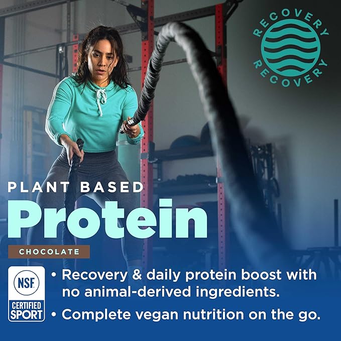 Gnarly Nutrition Vegan Plant Protein ??Chocolate Vegan Protein Powder, NSF Sport Certified ??Meal Replacement, Daily Nutritional Boost ??Lactose Free Powder ??Chocolate, 28.2 oz