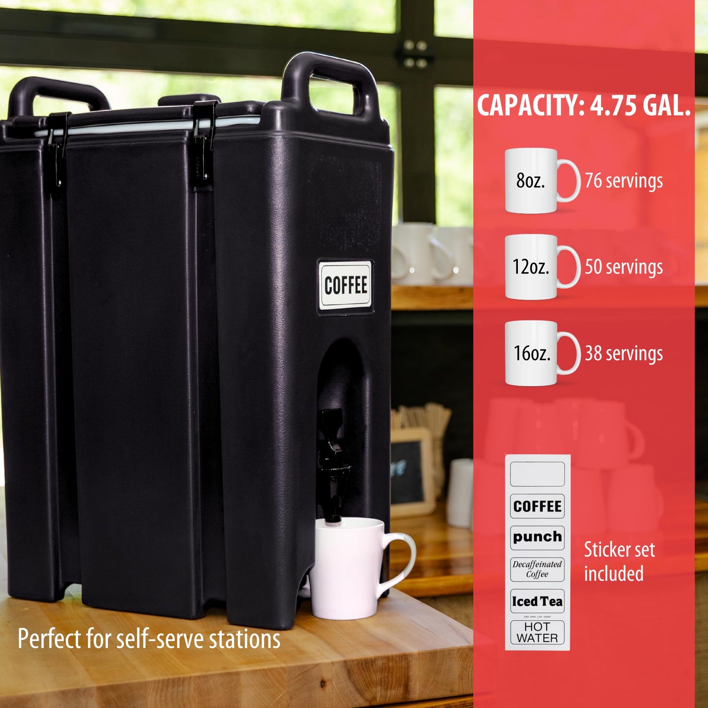 Camtainer 5 Gallon Capacity Black