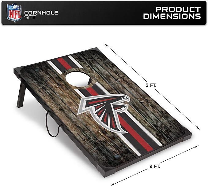 Wild Sports NFL 2' x 3' MDF Deluxe Cornhole Set - with Corners and Aprons