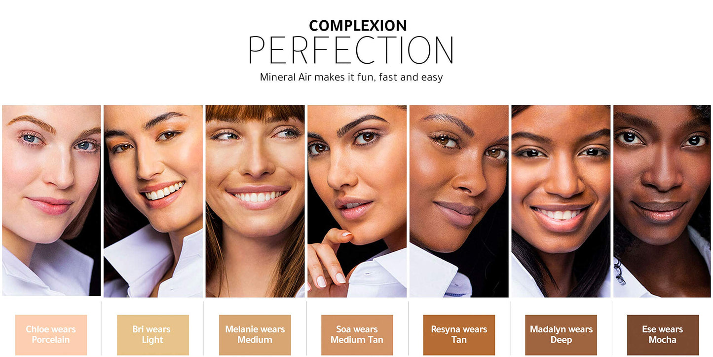Mineral Air Complexion Starter Kit | Flawless Mineral Foundation Application - Deep