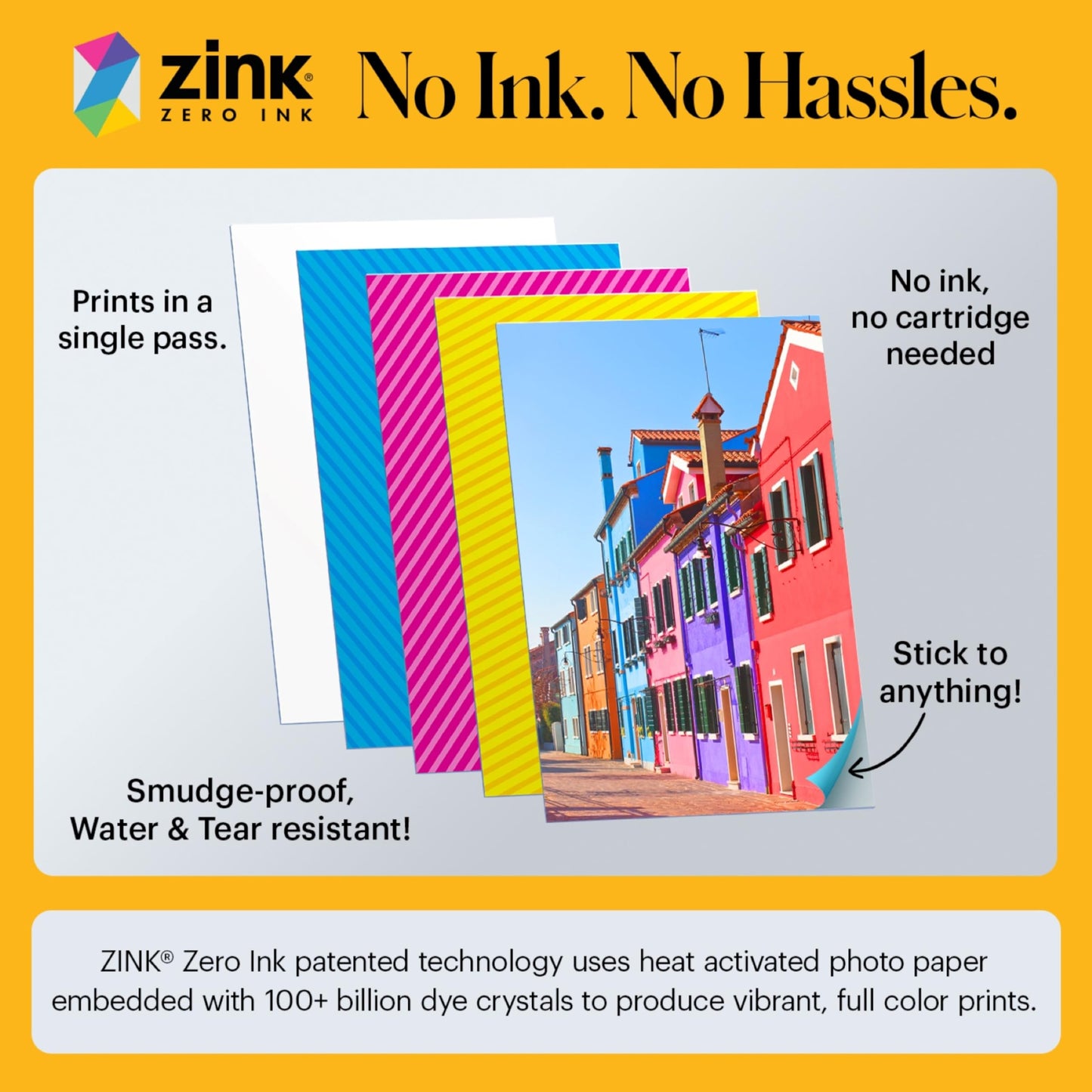 Kodak Step Printer, Wireless Mobile Photo Printer Zero Ink Technology & Kodak App for iOS & Android (Black) Gift, Starter Bundle