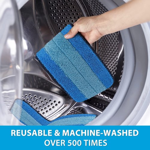 Mr. Scrub Microfiber Cleaning Pads - 3 Pack for Bona Mop | Reusable, Super-Absorbent, 18 Inch