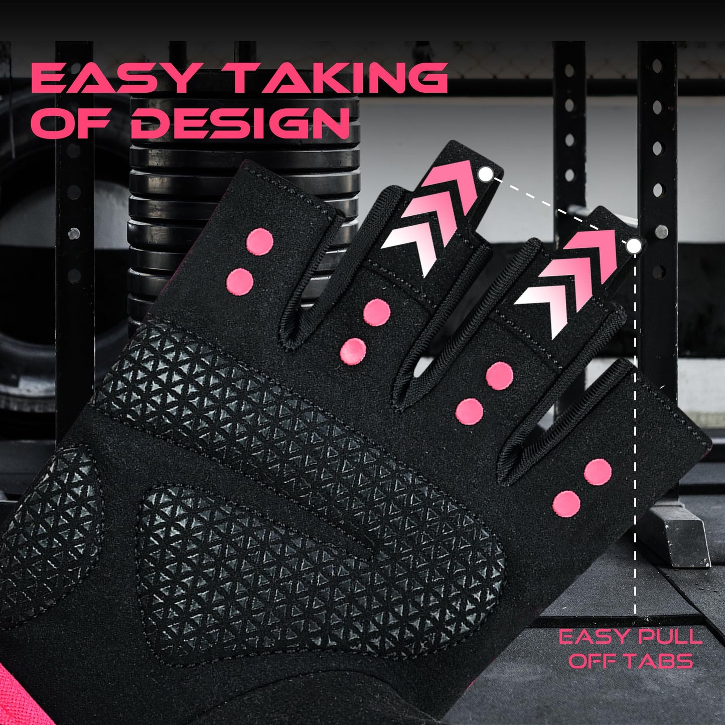 BEAST RAGE Workout Gloves for Men Gym Gloves for Weightlifting Women Fingerless with Palm Protection Padding, Breathable and Lightweight Weight Lifting Glove Cycling Pull Up (Magenta, M)