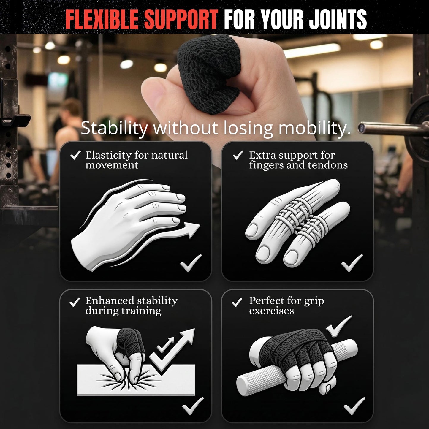 in s(h)ock Barcelona Thumb Tape 5 Rolls - Self Adhesive Athletic Tape for Thumb and Fingers - Hook Grip Tape for Cross Training, Weightlifting, Boxing, Climbing and Gym Workouts