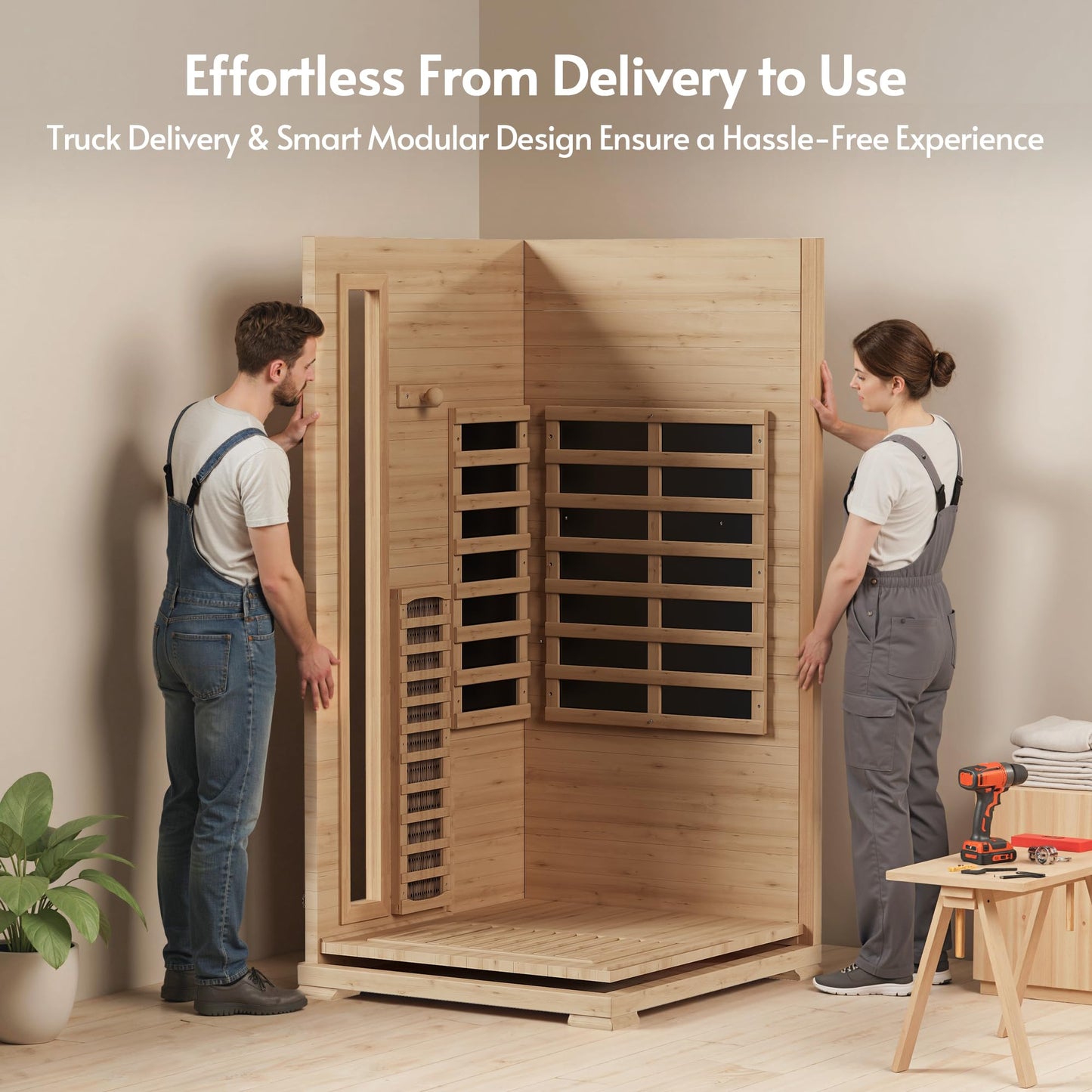 Rotihom 1-2 Person 6.3Ft Infrared Sauna, 7 Color Full Spectrum Wood Dry Sauna. Canadian Hemlock Indoor Saunas with 1745W 20Min Fast Heating & Music Speakers for Home & Gym (40" Lx36 Wx76 H)