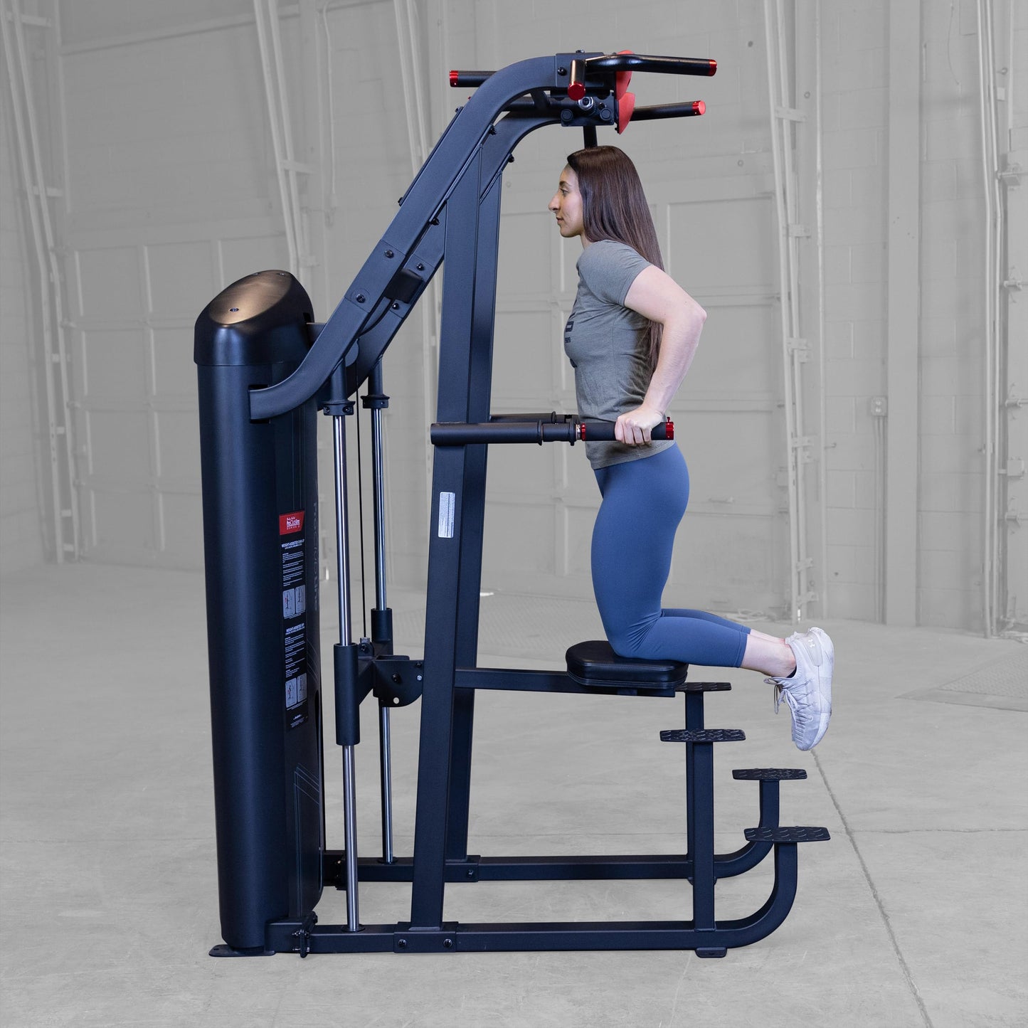 Body Solid (S2ACDX-2) Pro Clubline Series II Chin and Dip Machine, Commercial and Home Fitness Equipment, Pull Up Station and Dip Bars for Strength Training, 235 Lb. Weight Stack