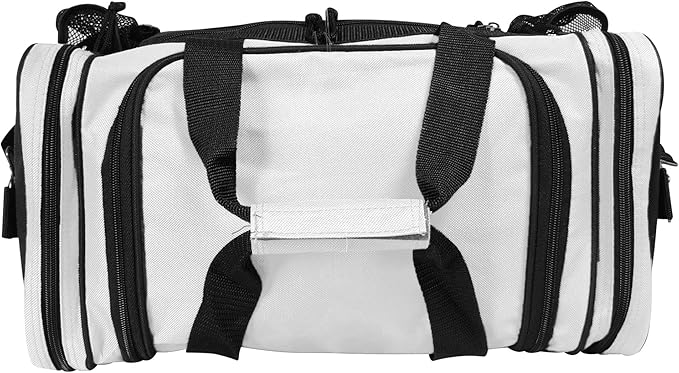 DALIX 17" Duffle Bag Dual Front Mesh Pockets (Black Gold Gray Dark Green Navy Blue Maroon Royal Blue Orange Pink Purple Red White