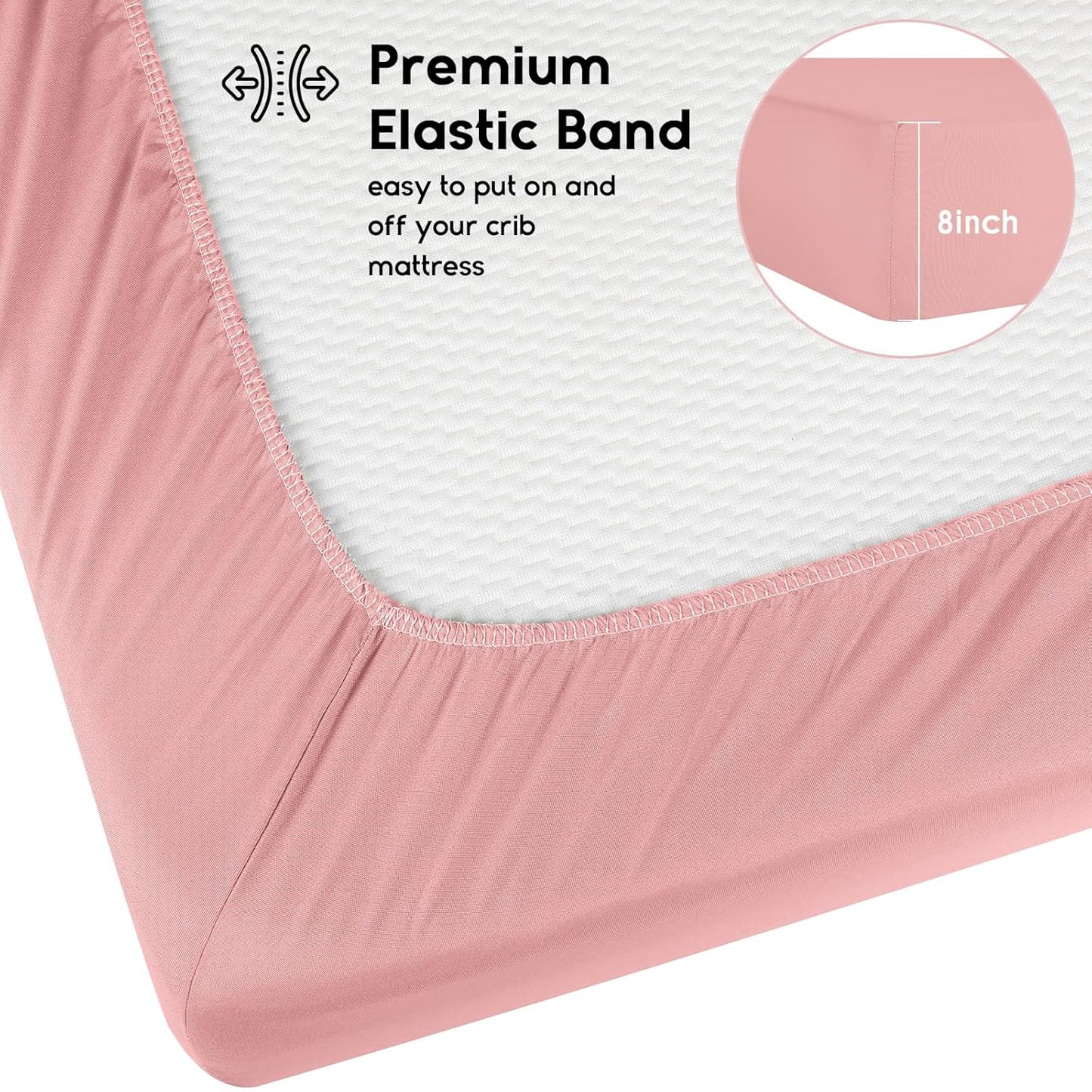 Yoofoss Fitted Baby Crib Sheets - Super Soft Microfiber 2 Pack for Standard Crib & Toddler Mattress | 28x52x8in (Arrow)