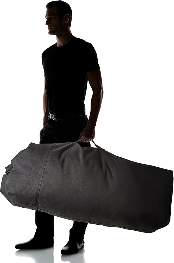 Champion Sports 22 Oz. Top Loading XLarge Canvas Duffel Bag with Strap and Carry Handle