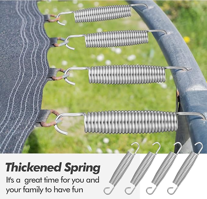Tudomro Trampoline Springs Replacement - Heavy Duty Stainless Steel Weather Resistant Metal Trampoline Pulling Tool Accessories