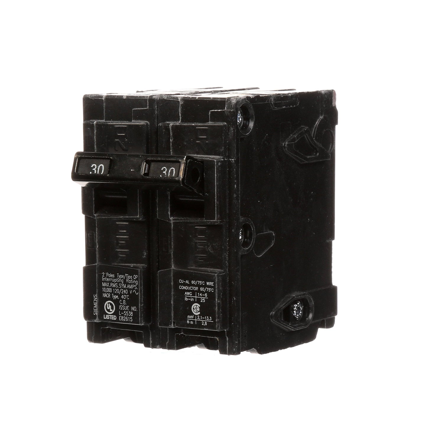Siemens Talon Temporary Power Outlet Panel with Q230 30-Amp Double Pole Type QP Circuit Breaker