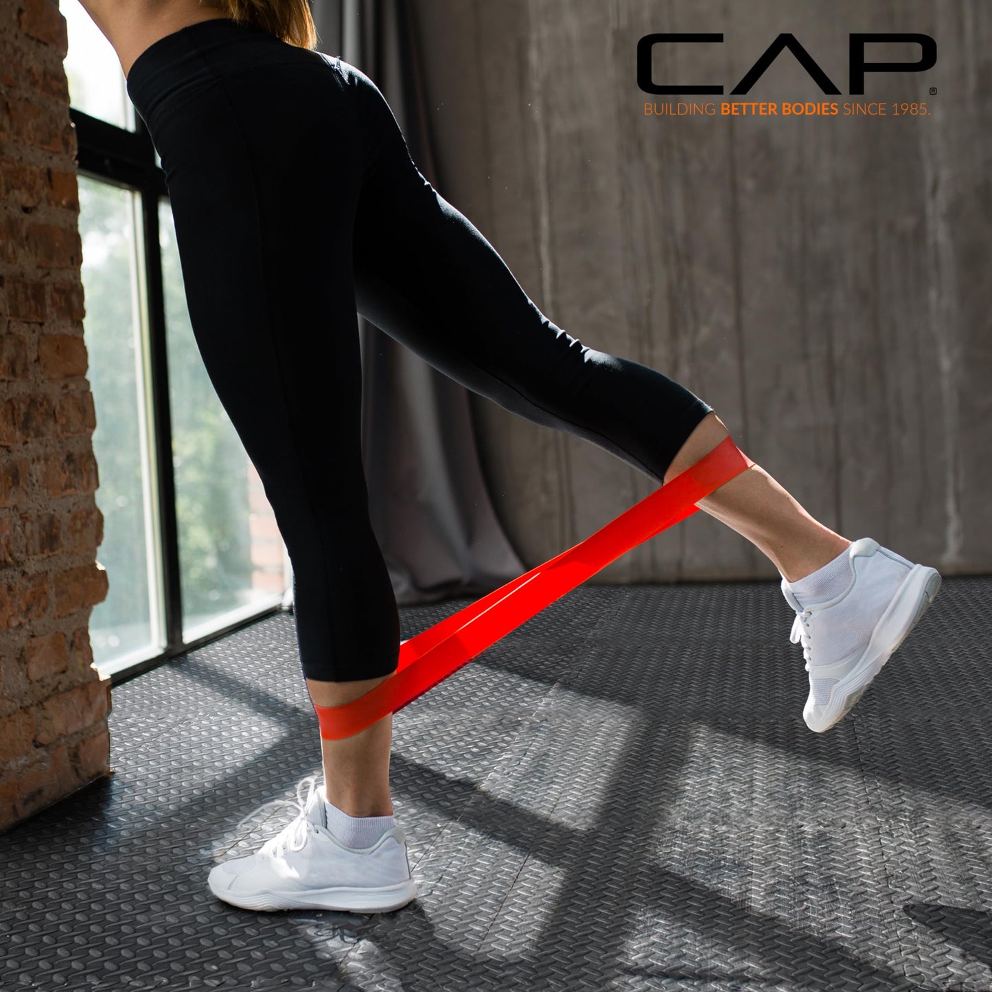 CAP Barbell 3/4-Inch Interlocking EVA Foam Exercise Puzzle Mat Home Gym Flooring - 2 Pack | 24" x 24" x 3/4" | Diamond Pattern - Black