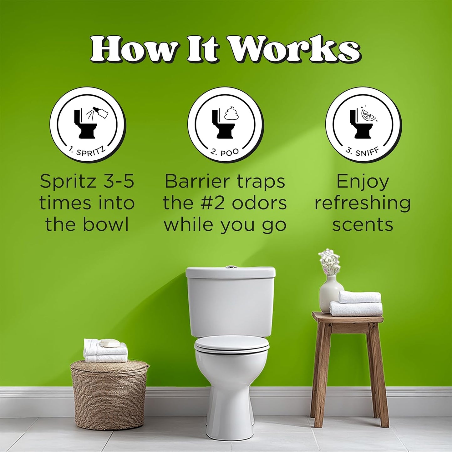Poo-Pourri Toilet Spray - Bamboo Rain Odor Eliminator | 2 Fl Oz, Up to 100 Uses, TSA Approved