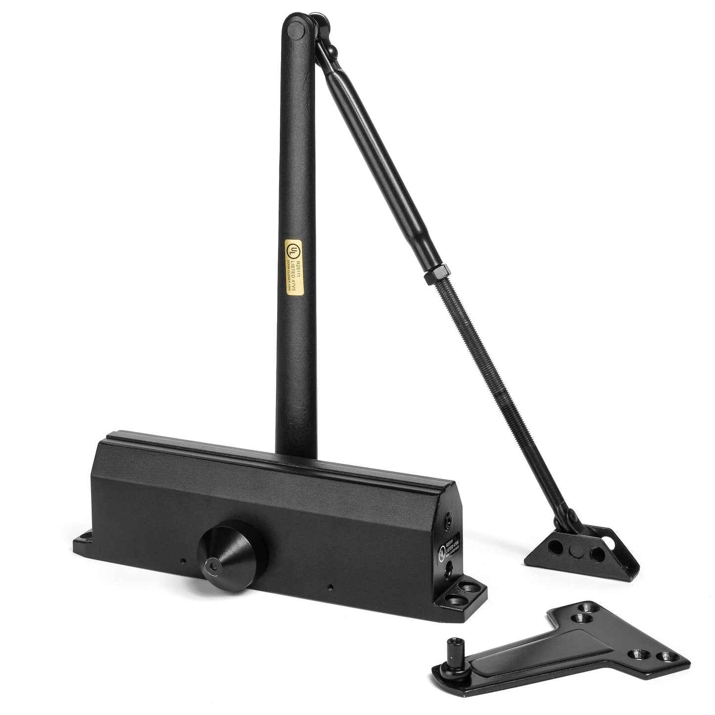 Dynasty Hardware Door Closer, Grade 1 Heavy Duty Commercial Hydraulic Closer, Self-Closing, Adjustable Spring Size 1-4, ADA Compliant, Surface Mount, Sprayed Duronotic Bronze, Series 1614
