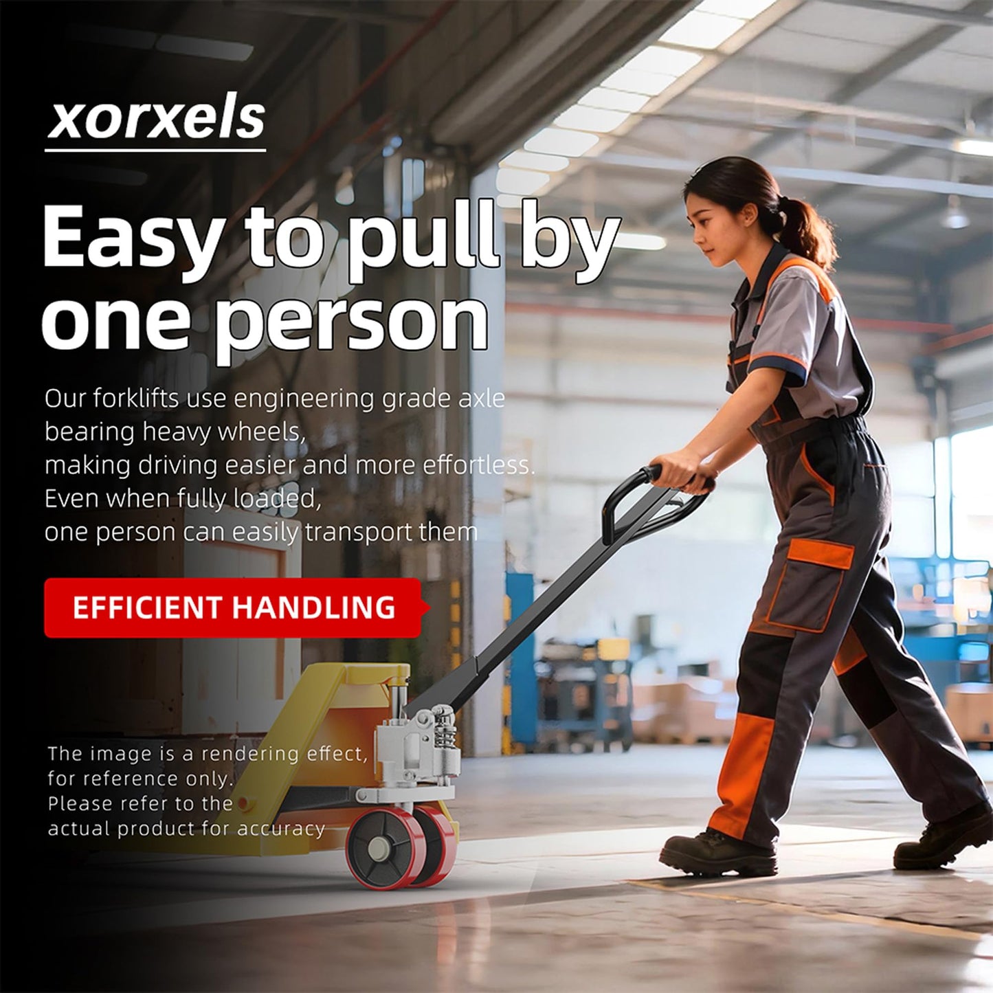 Xorxels Manual Pallet Jack Truck 6600 lbs Capacity, 22" x 47" Forks, Heavy Duty Pallet Truck with Leak-Proof Hydraulic Pump Non-Marking PU Wheels for Warehouse, Retail,Supermarket (PU Wheels)