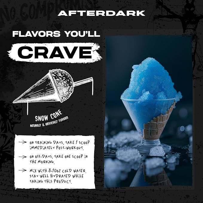 AfterDark Supplements Creation Creatine Monohydrate Powder, 10000mg Creatine Matrix Blend, Promotes Power, Endurance & Muscle Growth, GMP Certified, USA Made, 21 Servings, Snow Cone