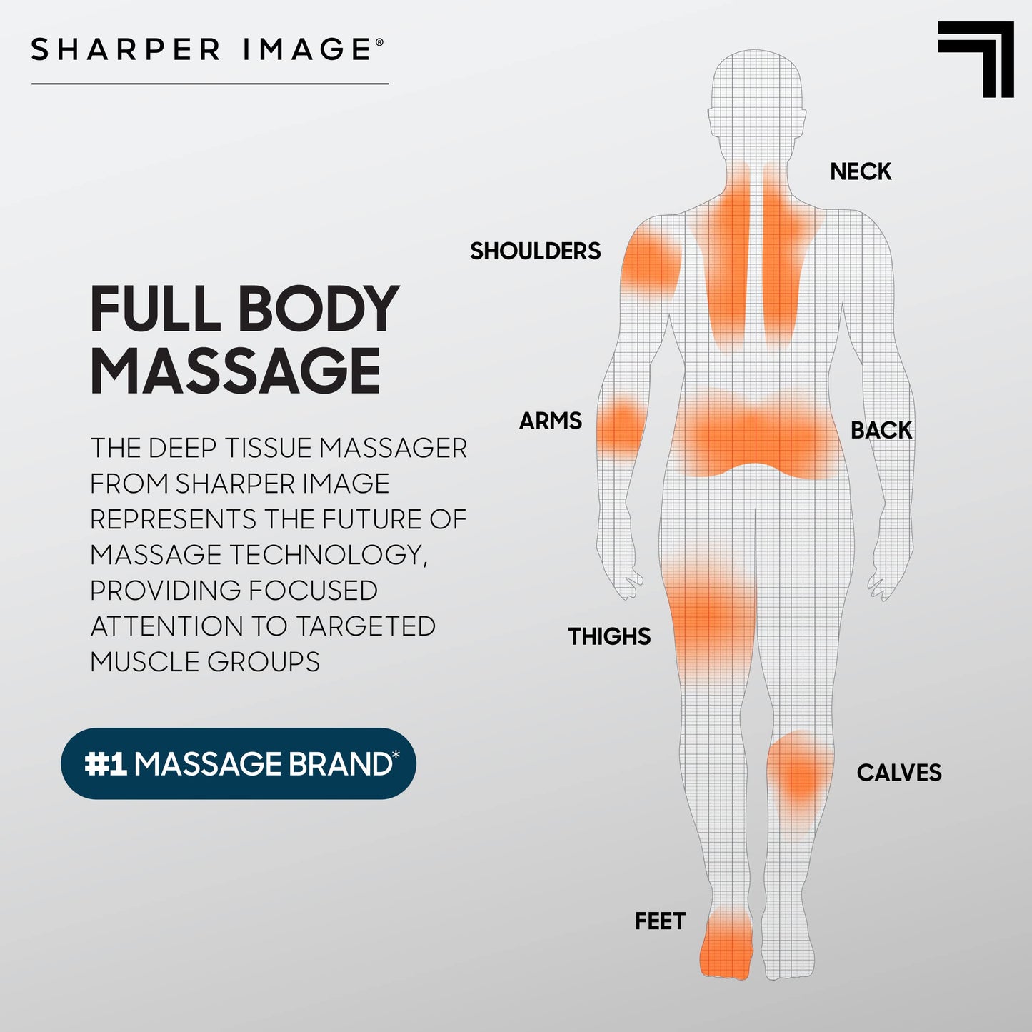 Sharper Image Deep Tissue Percussion Massage Gun, Powerboost Pro+ Hot & Cold Rechargeable Handheld Massager, 6 Adjustable Speeds, 6 Attachment Heads & Carrying Case, Muscle Pain Relief, Black