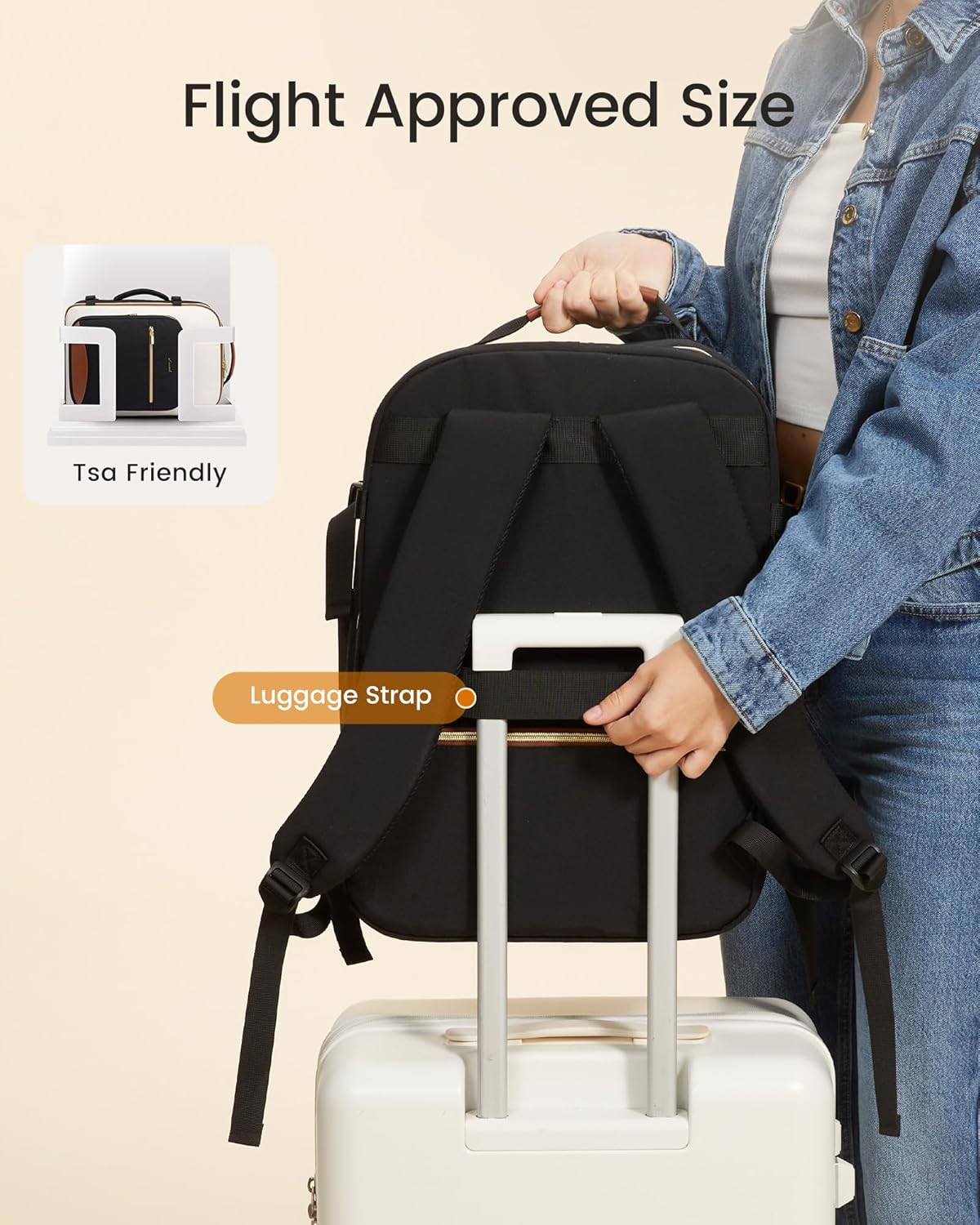 Backpack 40L Backpack 17" 3 Packing LOVEVOOK Large Travel for Women & Men, Carry on for Airplanes, TSA Personal Item