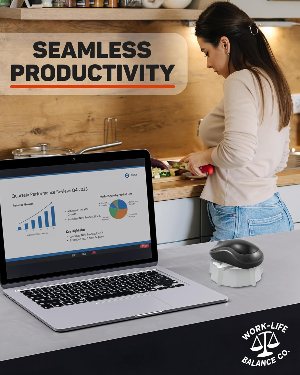 Work-Life Balance Corporation Work-Life Balance Compact Mechanical Mouse Jiggler - Undetectable Device to Keep Mouse