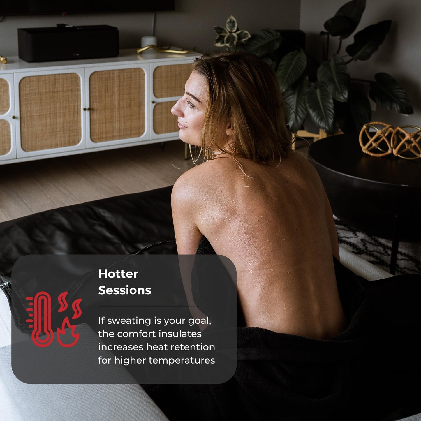 Healix Comfort Sauna Blanket Insert – Ultra-Soft Sauna Towel Liner Made of 65% Rayon & 35% Organic Cotton for Infrared Sauna Blanket | Washable, Quick-Dry Blanket Towel for Portable Home Sauna