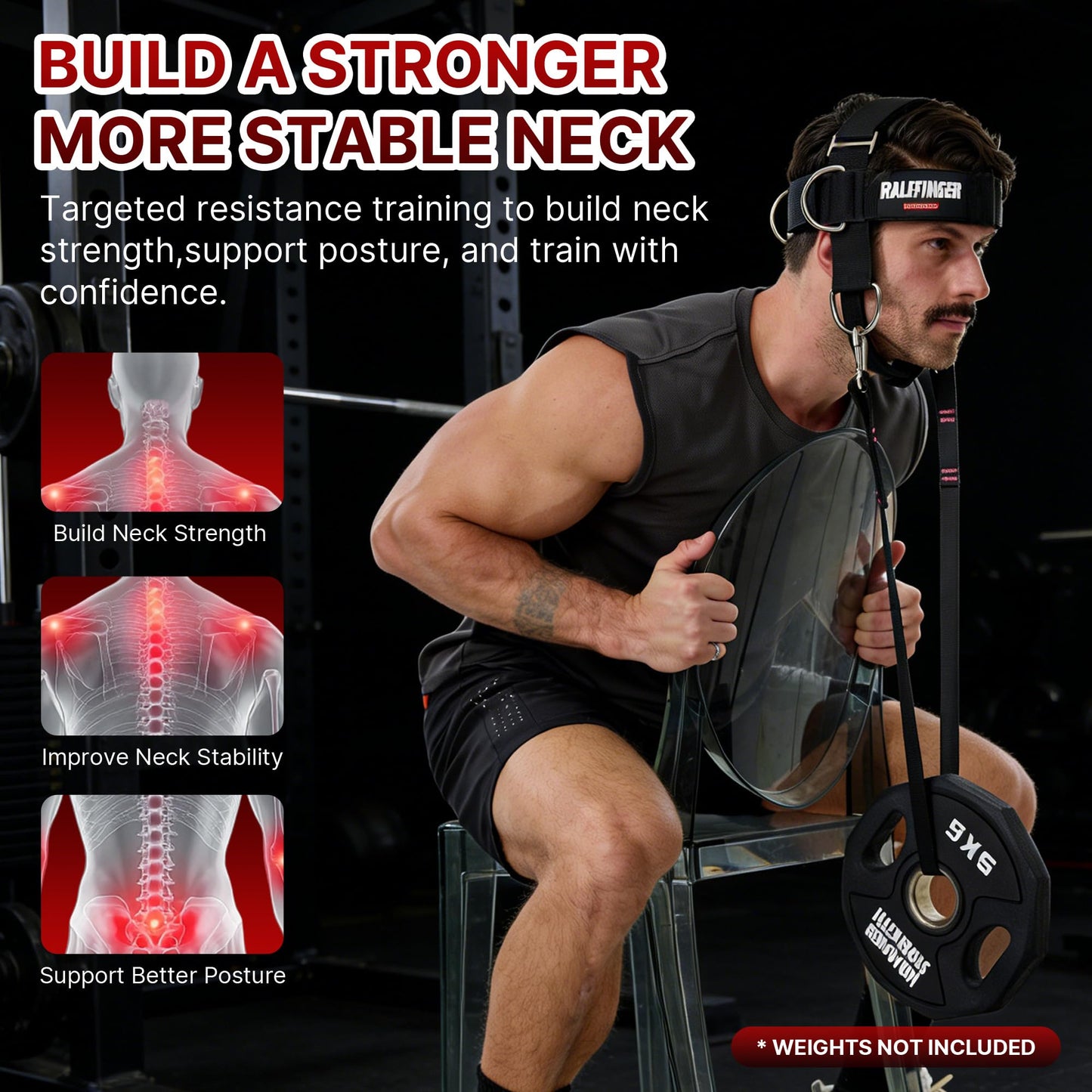 Neck Exerciser and Neck Trainer- Neck Training with 30lb Resistance Bands，Neck Strengthener Workout Equipment