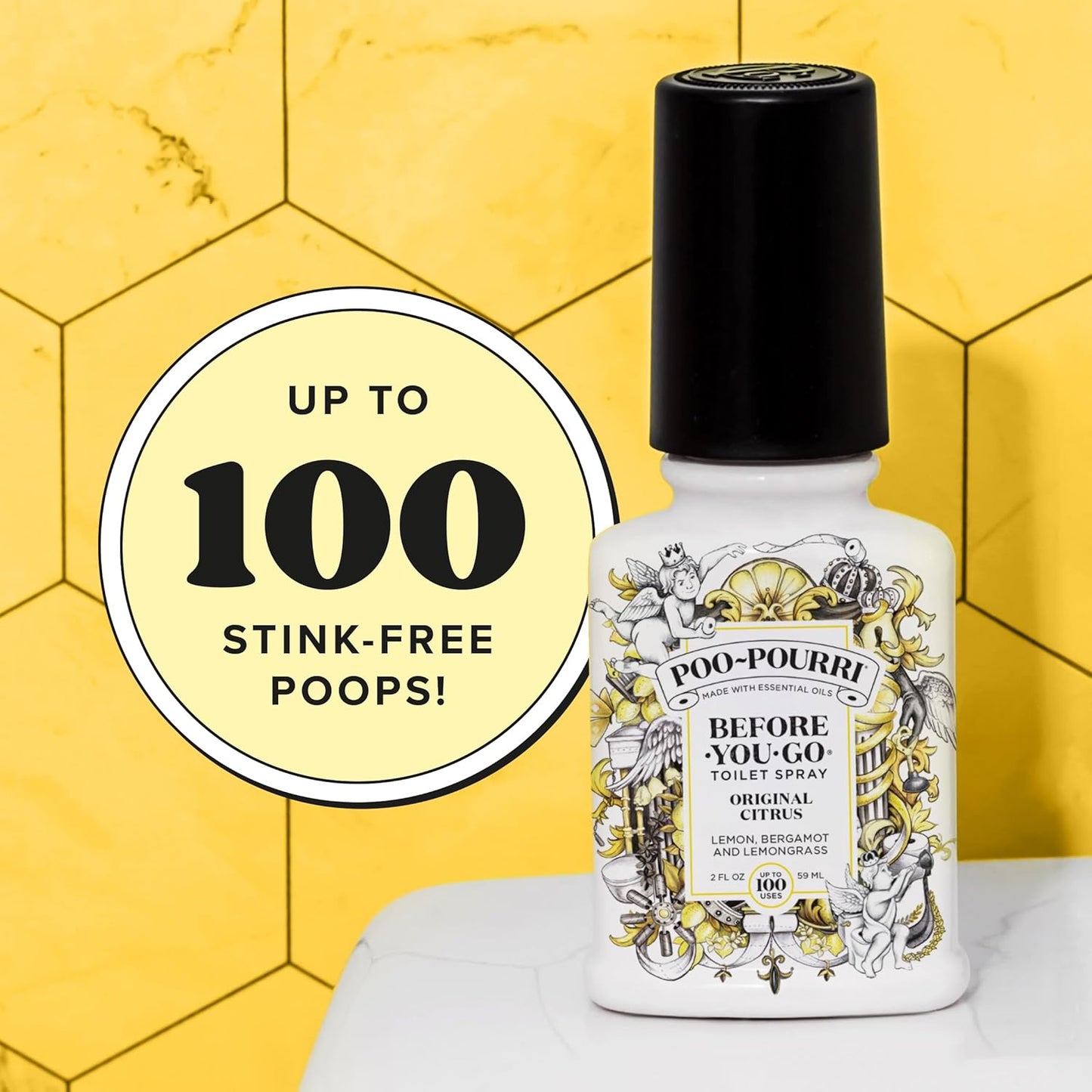 Poo-Pourri Before-You-Go Toilet Spray Bundle | Original Citrus 2 Fl Oz & Travel Size 1 Fl Oz