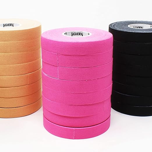 Bighorn Athletics Pro Series Jiu-Jitsu Finger Tape, 8-Rolls with Tin Holder, Enhanced Strength, Residue-Free (0.3-Inch, Pink)