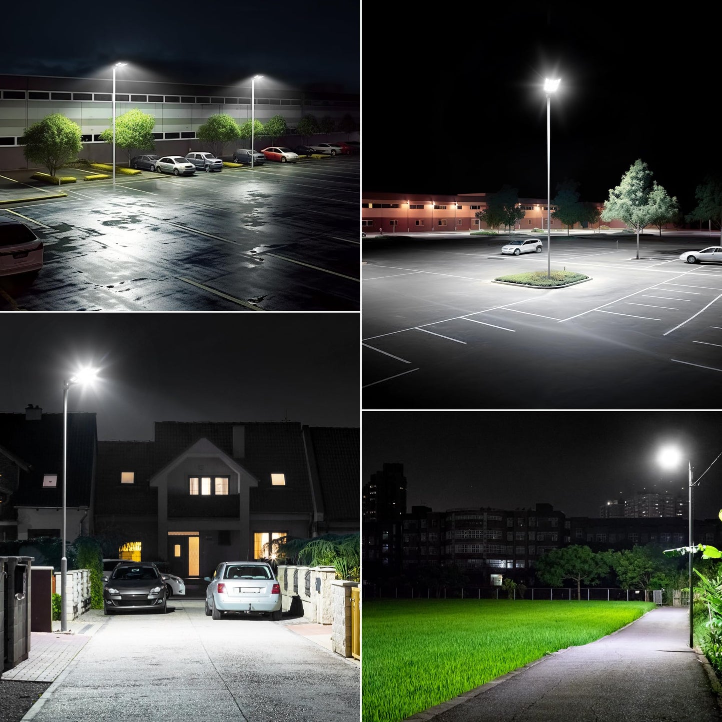 OKPRO 15000W Solar Street Light, 7000K Solar Lights Outdoor Waterproof Motion Sensor, Solar Security Light IP66 Waterproof, Solar Street Lights Outdoor Dusk to Dawn for Parking Lot, Yard, Farm