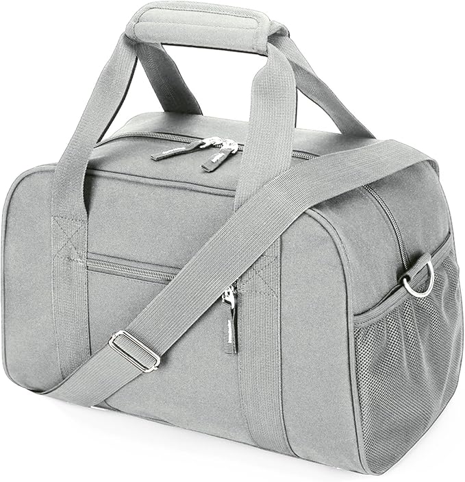 SeaRock 14 inch Small Gym Bag, Mini Duffel Bag for Women & Men, Carry On Lightweight for Travel Sport - Gray