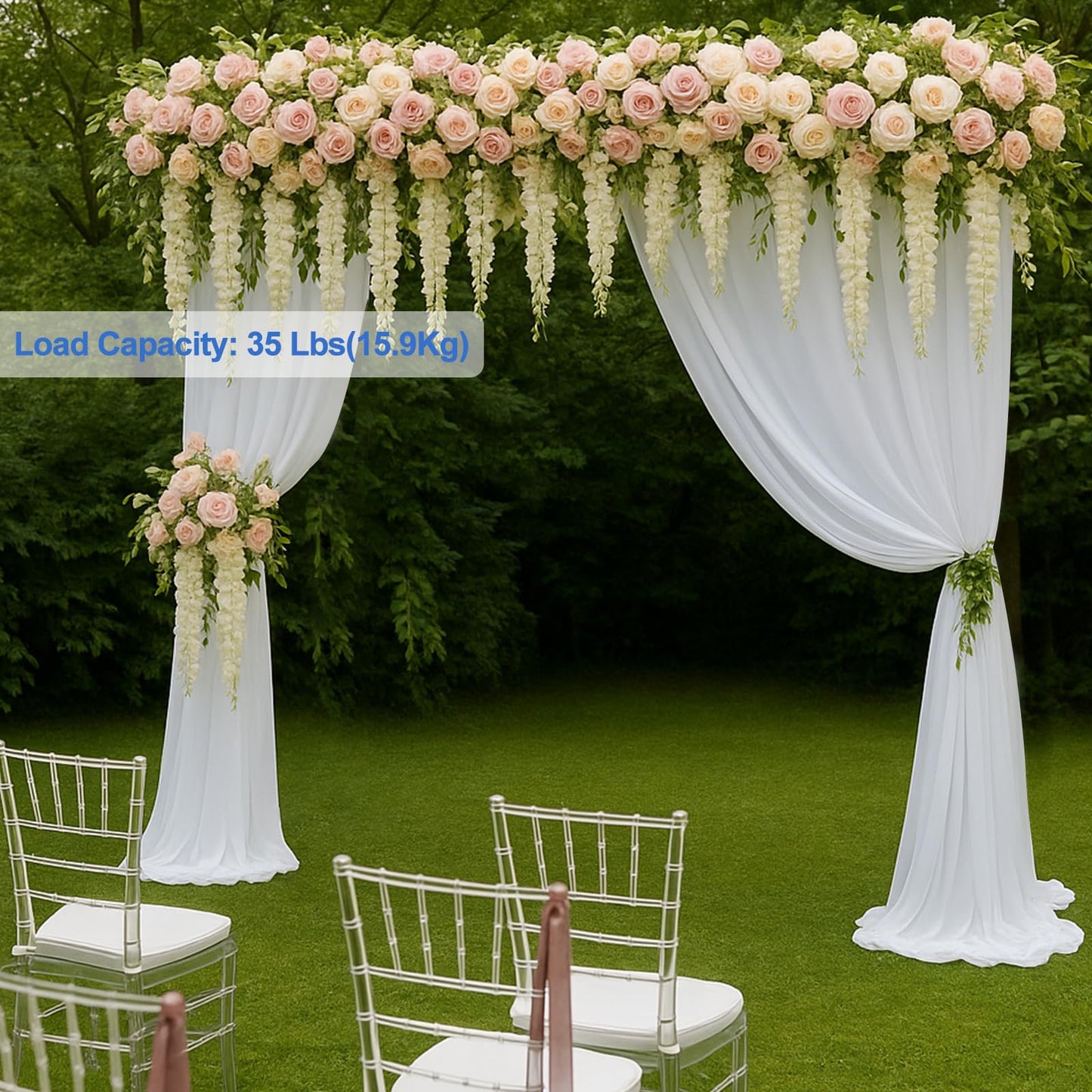 EMART 12x10ft(WXH) Backdrop Stand Heavy Duty, Adjustable Backdrop Banner Holder Back Drop Stand for Party, Photography Background Support Equipment Kit for Photo Studio, Wedding, Birthday, Exhibitions