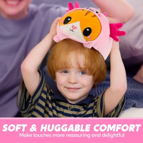 JOYIN Axolotl Plush Toy, Kawaii Axolotl Cat Plush Toy, 11" Soft Plushie, Cute Stuffed Animal Pillow for Kids and Adults, Birthday Gift for Boys and Girls
