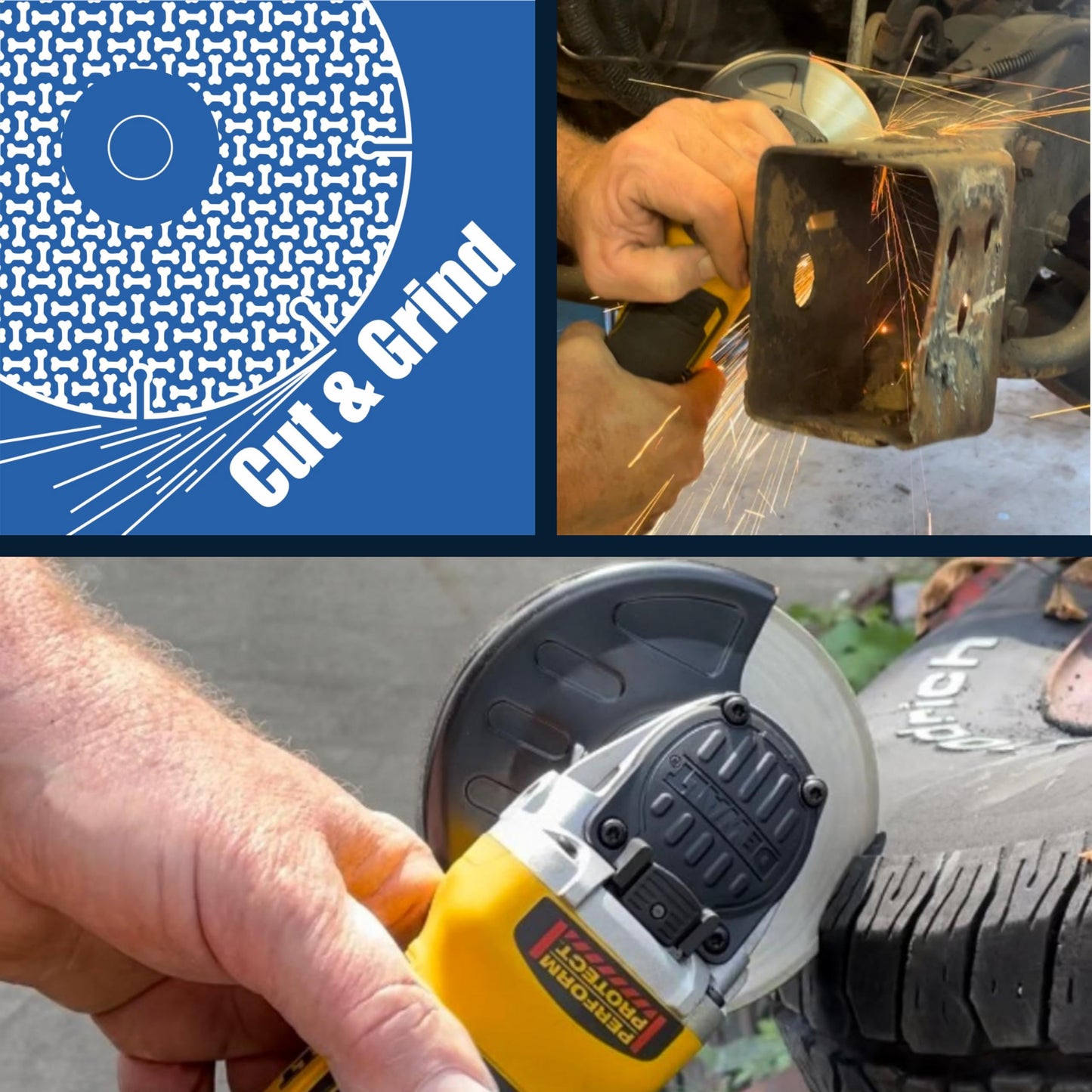 Bad Dog 5" HDII + Cutting Wax: Diamond Wheel for Grinding, Sanding, and Cutting + Wax Lubricant.