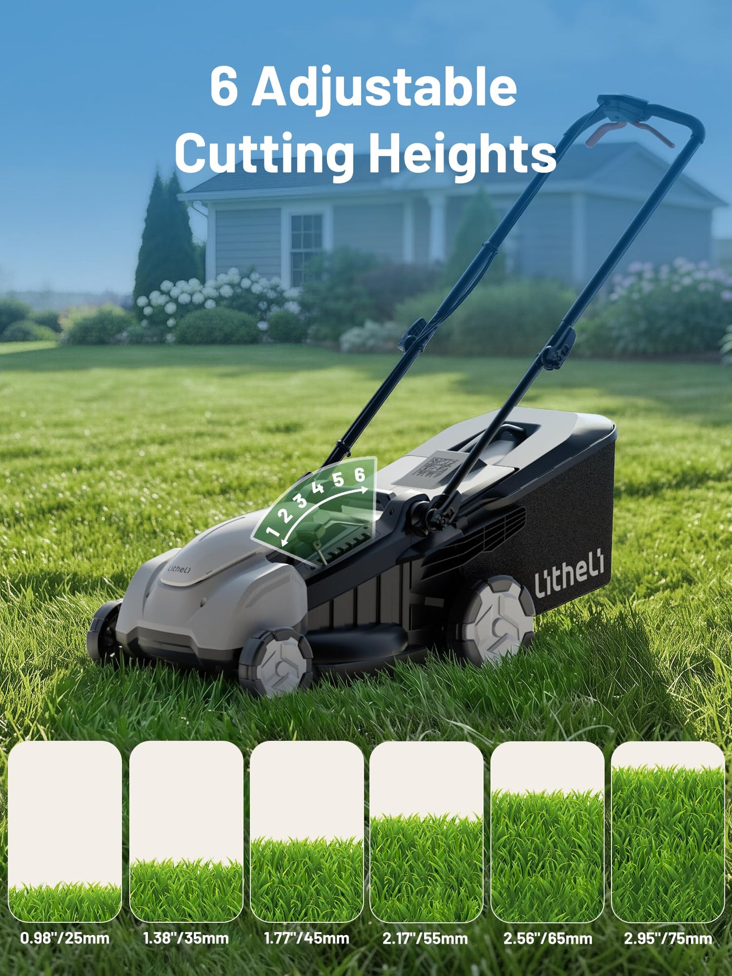 Electric Lawn Mower, Self-propelled Lawn Mower Cordless 40V(2 * 20V) 18.5" Brushless Mower with Electric Cutting Height Adjustment, Higher Rotation Speed, 4 x 4.0Ah Battery and Rapid Charge Included