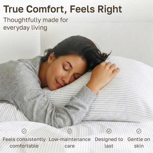 California Design Den Full Size Bed Sheets Set - 100% Cotton, 400 TC, Award-Winning Sateen Finish, Deep Pockets - Pinstripe