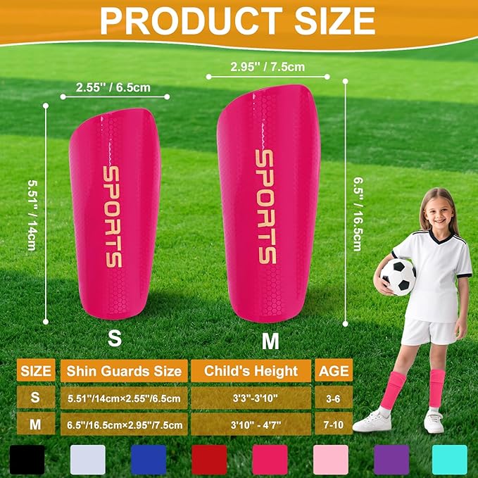 Shin Guards Soccer Kids 2025 Version High-Density Foam Soccer Shin Guard with Sleeves Shin Protective Pads for Kids Daily Practice School Competitions Outdoor Play