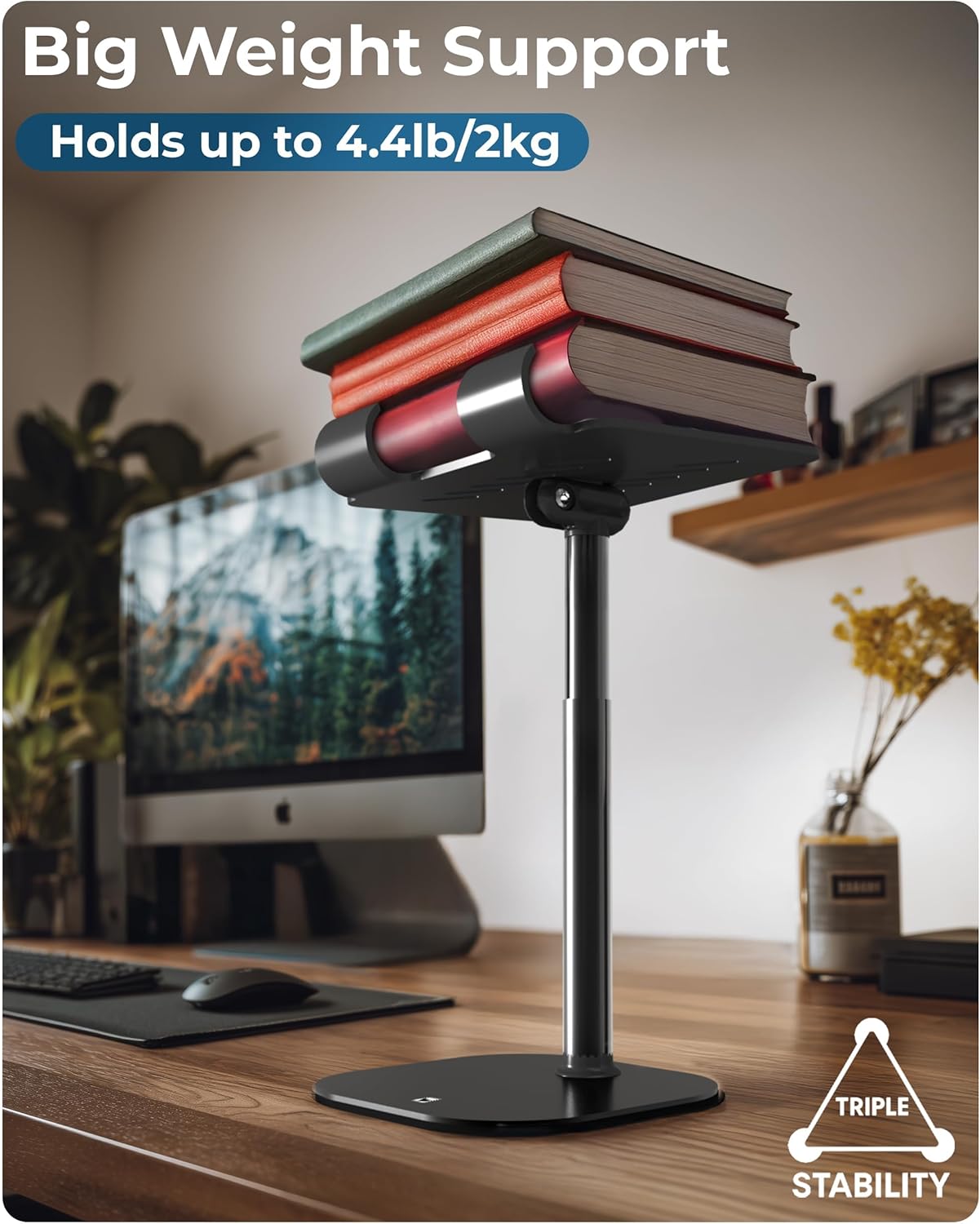 COOPER 7-10" 270 15.6-17" TabHolder, Height Adjustable Tablet Stand, Premium iPad Stand for Desk, Tilt iPad Holder