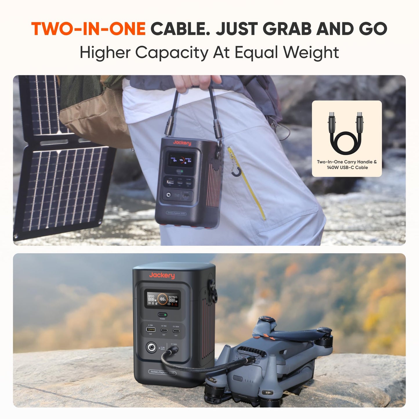 Jackery Explorer 240D Power Bank, 80,000mAh LiFePO4 Battery Portable Power Station, 200W DC Output,1-Hour Fast Charging, Compact for Outdoor Camping, Travel, Emergencies