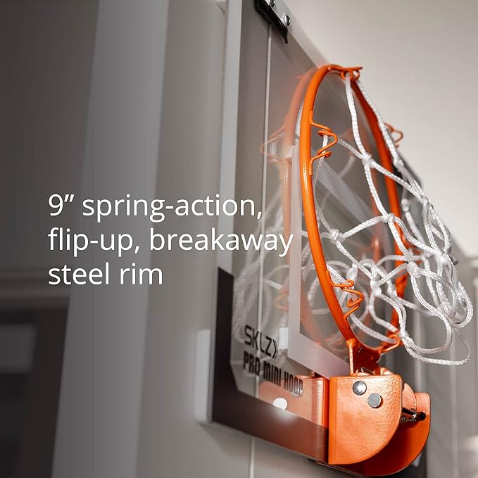 SKLZ Pro Mini Indoor Basketball Hoop - Over The Door ??Portable - Great For Home, Dorms, Offices, and Gifts