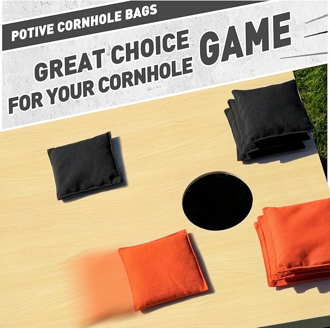 Cornhole Bags Set of 8 Regulation Corn Hole Bean Bags for Cornhole Game, Professional Weather Resistant Corn Hole Bags with Tote Bag