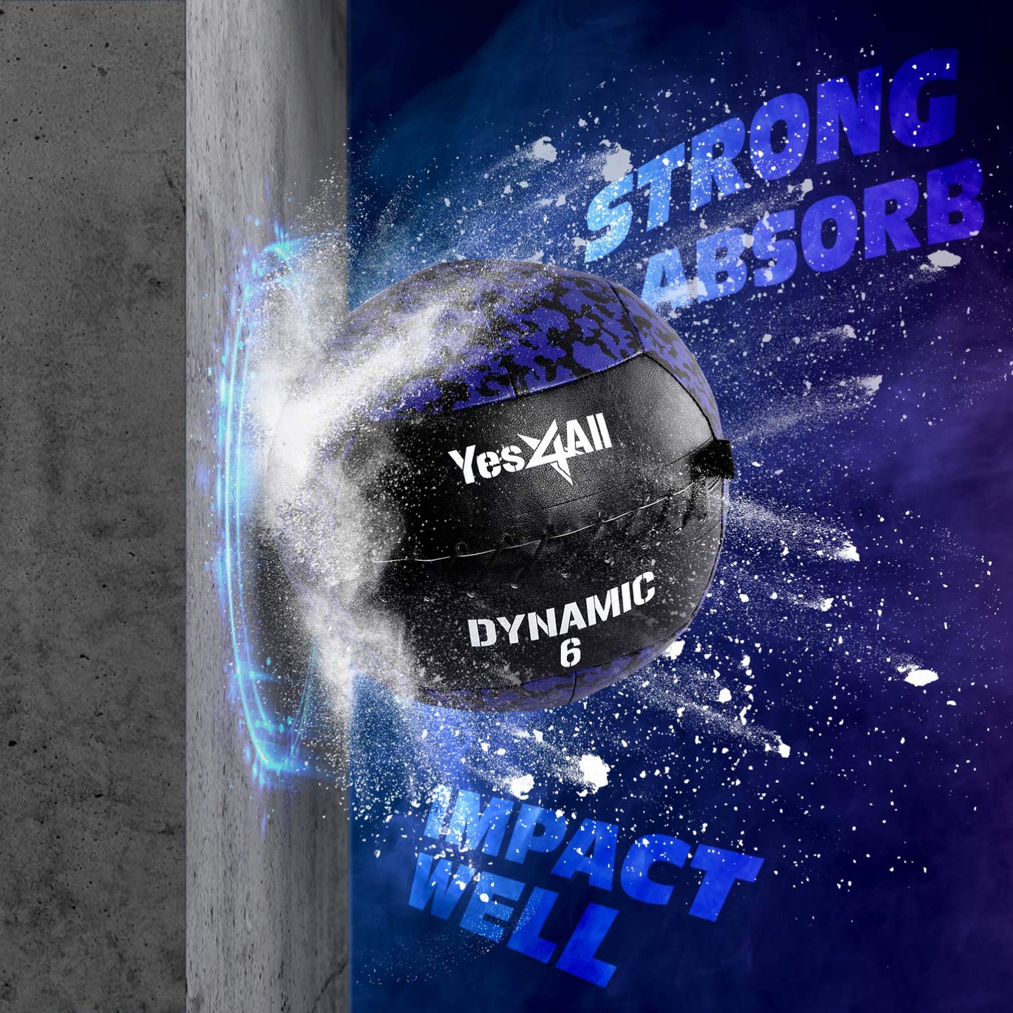 Yes4All Wall Ball - Soft Weighted Ball for Full Body Workout and Strength Exercise 6 LB