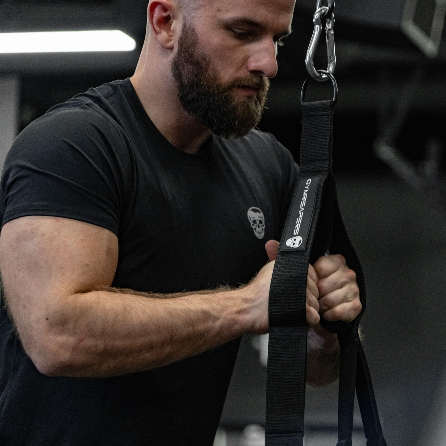 Gymreapers Tricep Rope Cable Attachment - Multi-Workout Tricep pull down Cable attachment - Perfect gym cable attachments (3 Lengths Built in One)