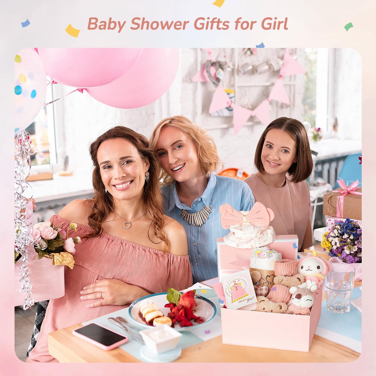 Strawberry Fairy 10 PCS Baby Gift Set - Adorable Newborn Essentials for Girls | Perfect Gender Reveal Basket