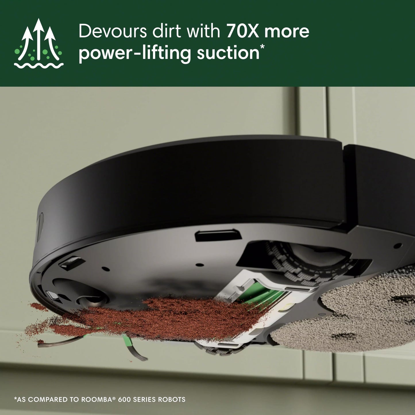 iRobot Roomba Plus 405 (G181) 2in1 Vacuum & Mop Robot with AutoWash Dock - Dual Spinning, Smart & Fast Mapping, Ideal for Pet Hair, Self-Empties 75 Days, Intense Suction, Pad Washing & Drying
